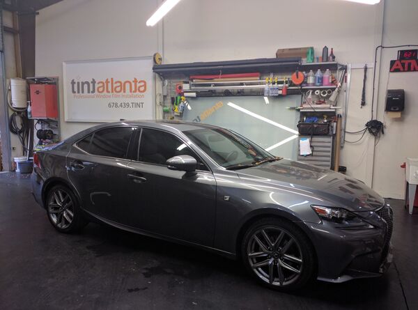 Gray Lexus IS F-Sport with ceramic window tint Tint Waco